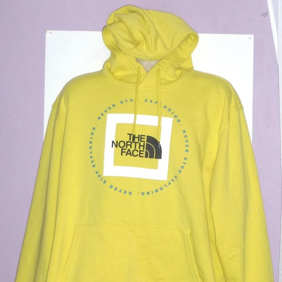 The North Face Men's Pullover Hoodie Size: 2XL Yellow HAS STAINS PLEASE READ - Picture 1 of 7